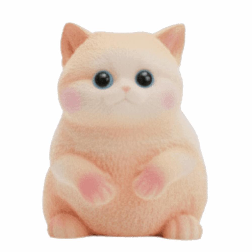 Soft Silicone Cat Squishy Toy Slow Rebound Cat Pinching Toy Cat Squeeze Toy Anxiety Relief