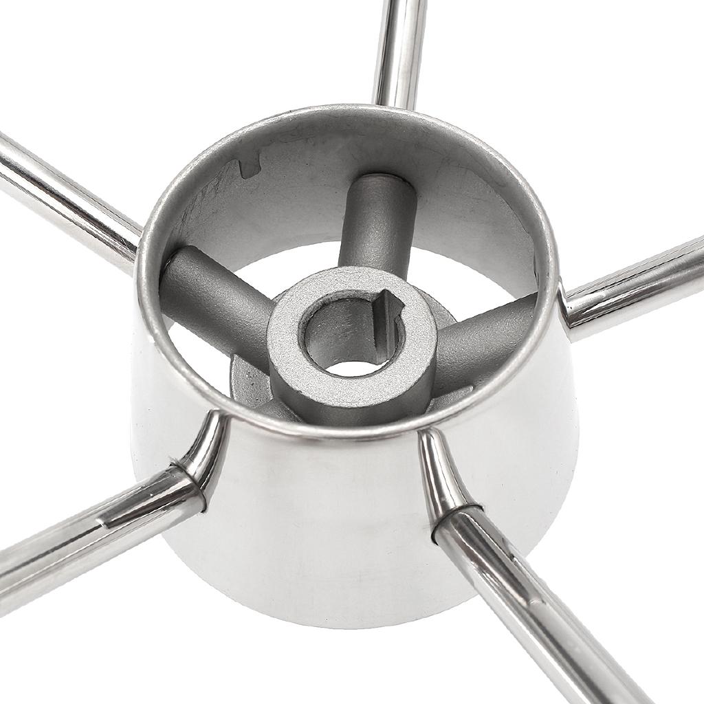 13.5inches Silver Stainless Steel Boat Steering Wheel 25 Degree Marine Yacht With Knob Convenient Easy To Install Marine Hardware