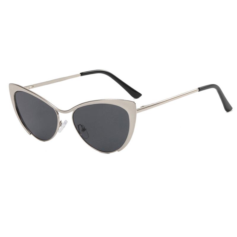 SHAUNA Anti-Blue Light Fashion Women Cat Eye Optical Glasses Frames Spring Hinger Metal Gradient Sunglasses UV400