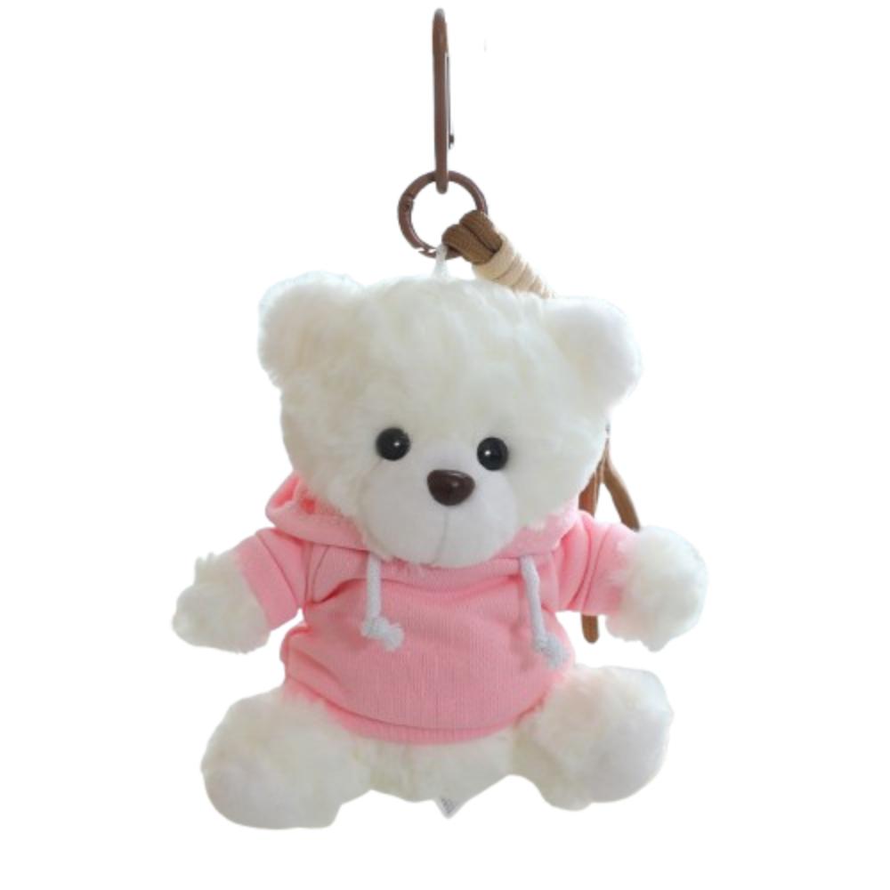 Kawaii Bär Plüsch Schlüsselanhänger Cartoon Kleiner Bär Stofftier Puppe Kapuzenpullover Bär Anhänger Dekoration