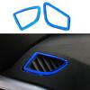 Blue Steel Dashboard L&R Air Outlet For BMW 3 4 Series GT Vent Trim 2013-