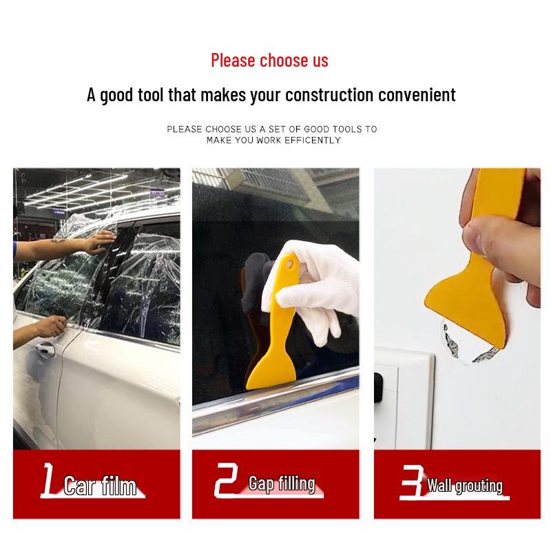 Cross-Border Sticker Scraper: Car Wall & Floor Seam Filler, Bubble Squeezer, Edge Sealing Tool, Triangle Scraper