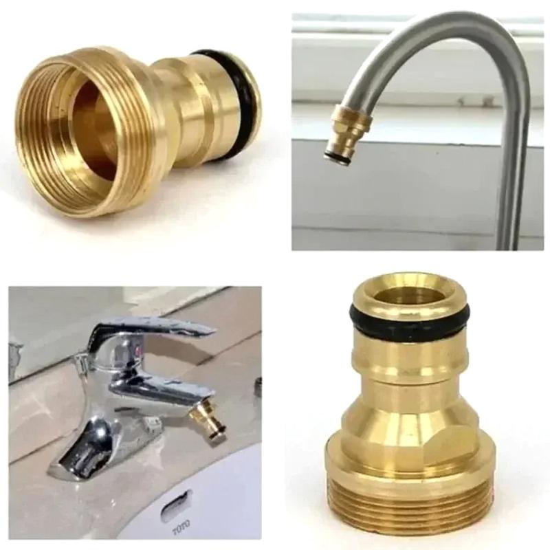 2Pcs Universal Tap Kitchen Adapters Brass Faucet Watering Garden Tools Tap Connector Mixer Hose Adaptor Basin Fitting