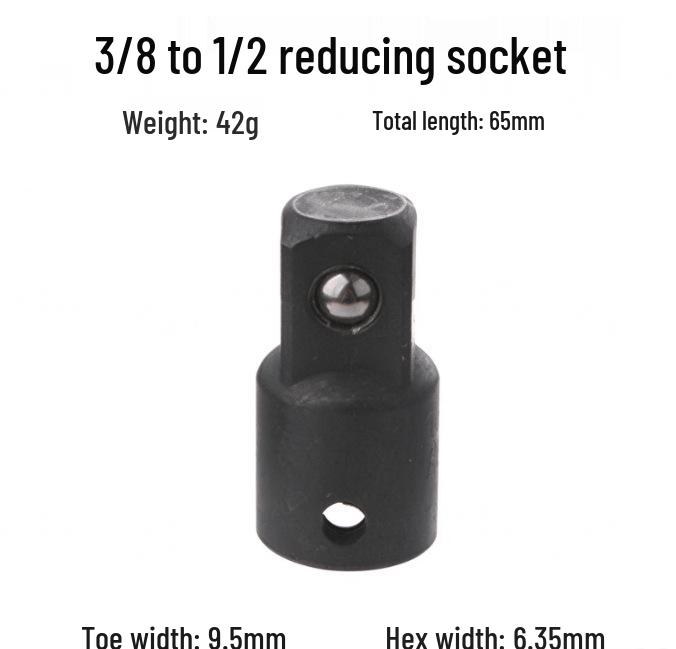 3-in-1 Ratchet Wrench Socket Adapter: 1/2 To 3/8 To 1/4 Conversion Head