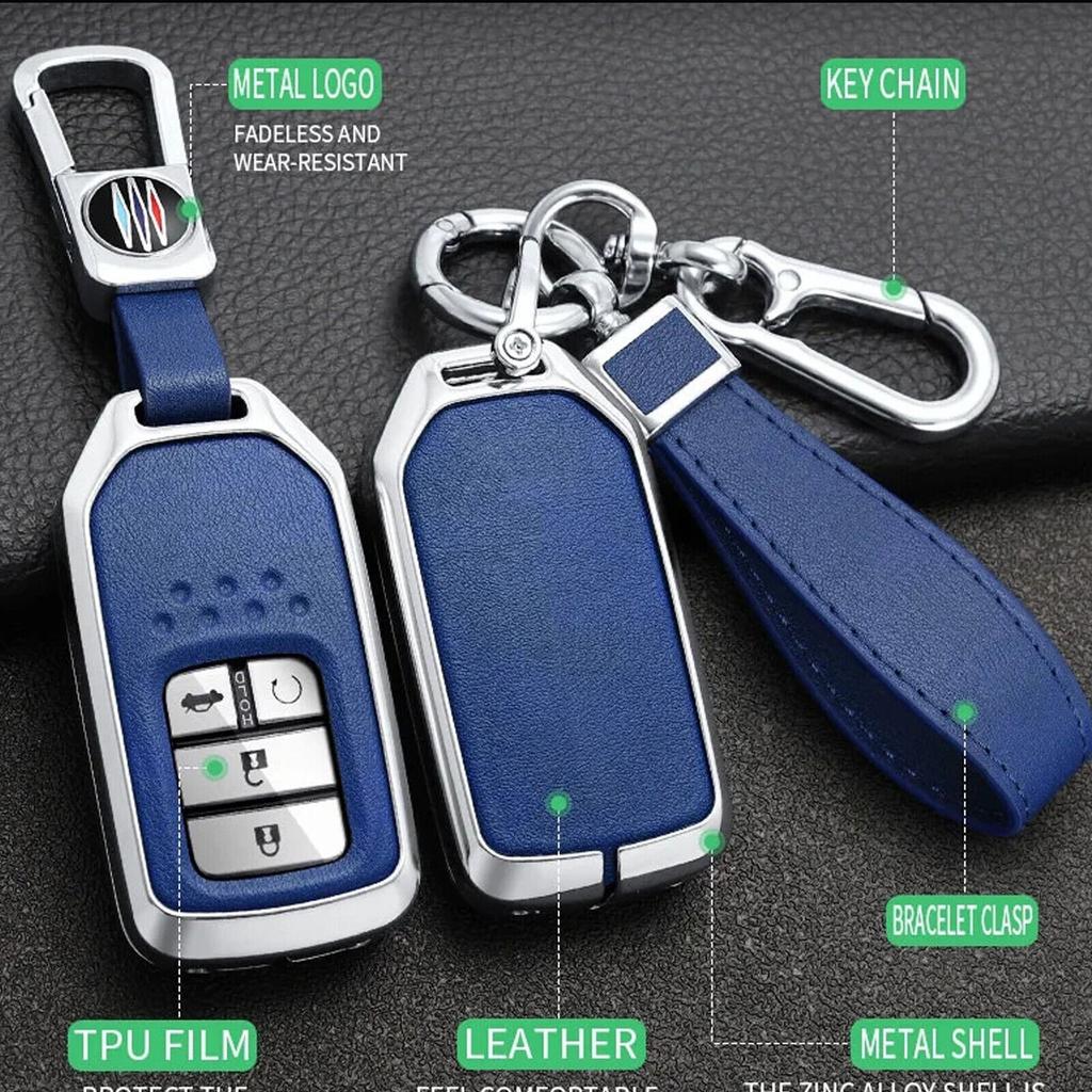 Zinc Alloy TPU Car Key Fob Case Cover For Honda Civic Accord CR-V HR-V Fit Pilot