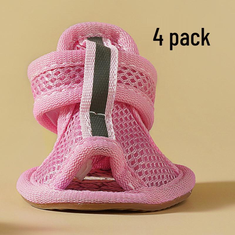 

Pet Mesh Sandals with Rubber Soles for Small Dogs Size 5 розовый