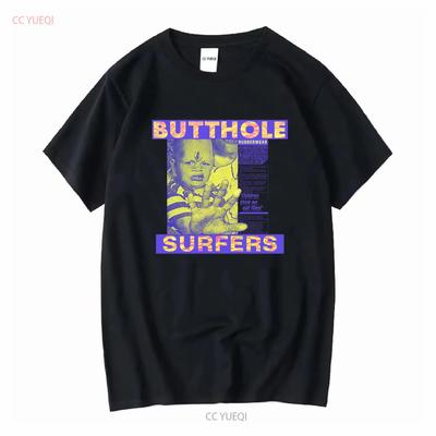 Butthole Surfers 1993 Ρουχισμός από Καουτσούκ Συναυλιακό T-Shirt Αστείο Λευκό Βαμβακερό Ανδρικό Μακριά ή Κοντά Μανίκια vintage Πλυμένο Ελαφρώς