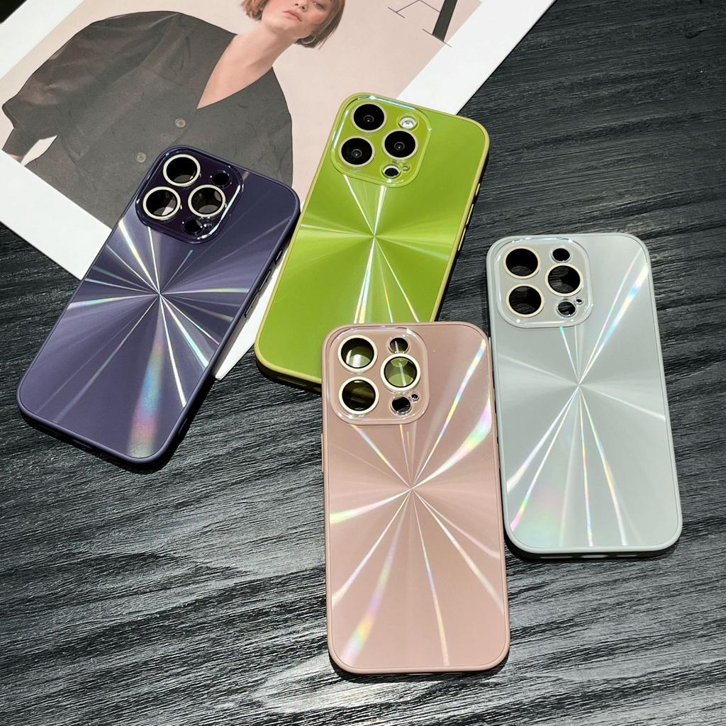 Niche solid color laser case for iPhone17Pro max mobile phone case Apple 16 new 15/14 sense 13PM