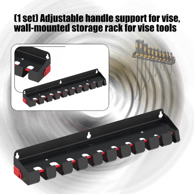 Metal Wall Mounted Tool Storage Rack For Efficient Organization Of Pry And Long Hand Tools In Garage Workshop