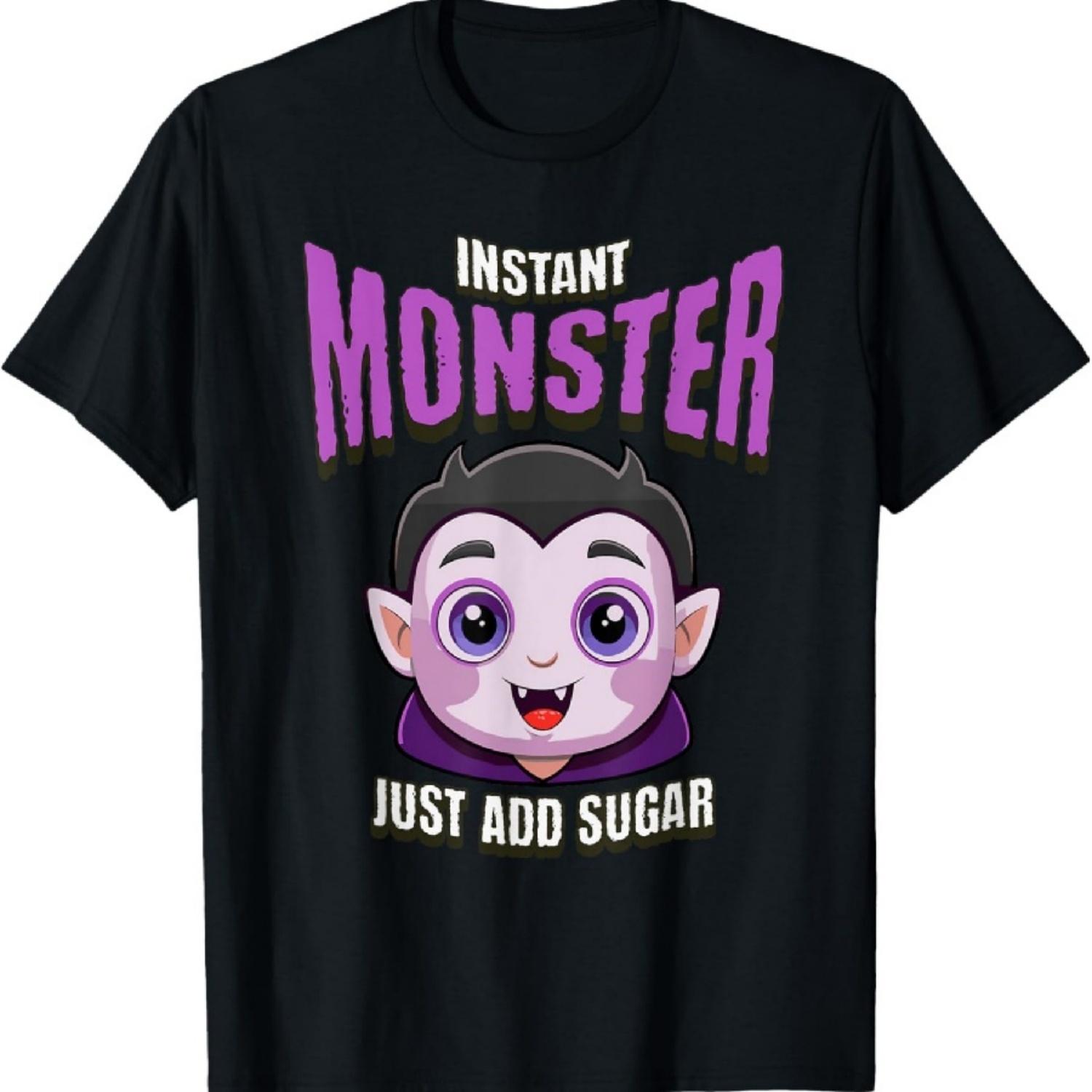 

Cute Dracula Instant Monster Just Add Sugar Halloween T-Shirt XXXXXL чорний