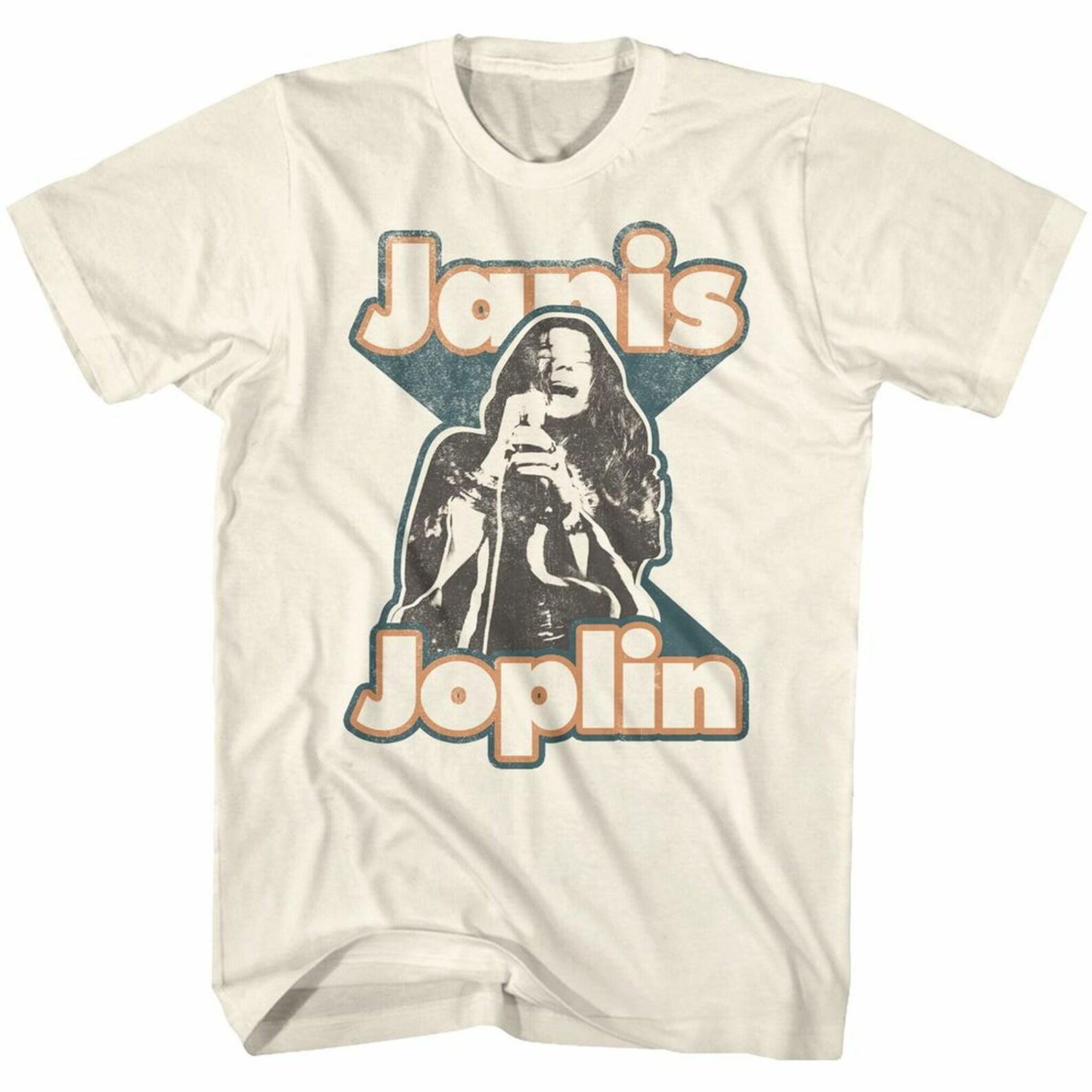 Janis Joplin Janis Natural Adult T-Shirt S
