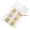 Six-Grid Ocean Style Metal Nail Art Rivet Stickers: Mixed Marine Life Nail Decorations