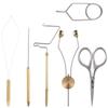 Fly Tying Tools Combo Kit Whip Finisher Bobbin Holder Bodkin Bobbin Threader for Fishing Lures fly lashing tools Stainless steel