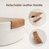 3 Piece Cotton Rope Storage Baskets Set Organizer Bins for Shelves Living Room Bedroom Nursery Laundry Room Closet Organizing