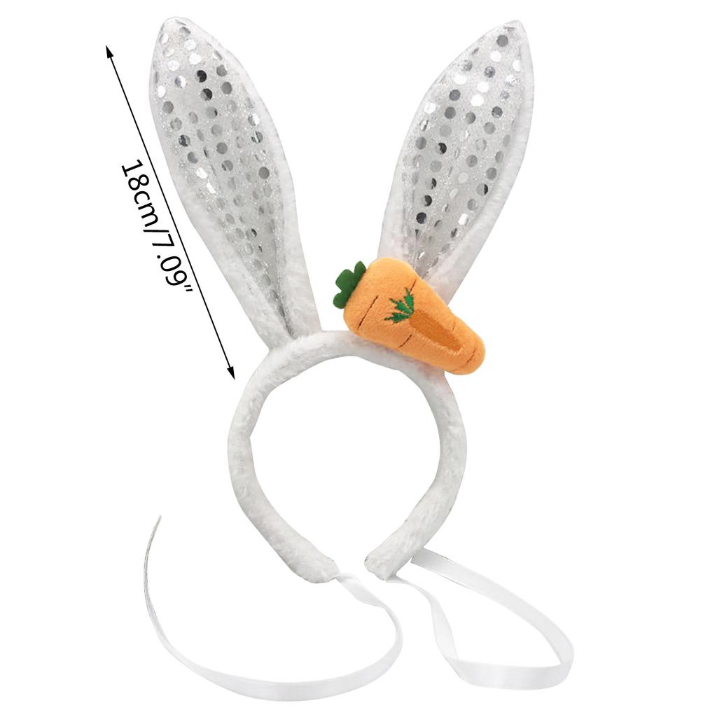Rabbit Ears Easter Festival Headband Plush Headband Masquerades Costume Headdress Child Roleplay Dress Up Hair Decors