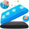 Cojín de gel para asiento de doble grosor con forma de huevo para aliviar la presión, transpirable, para silla de coche, silla de oficina, cojín suave