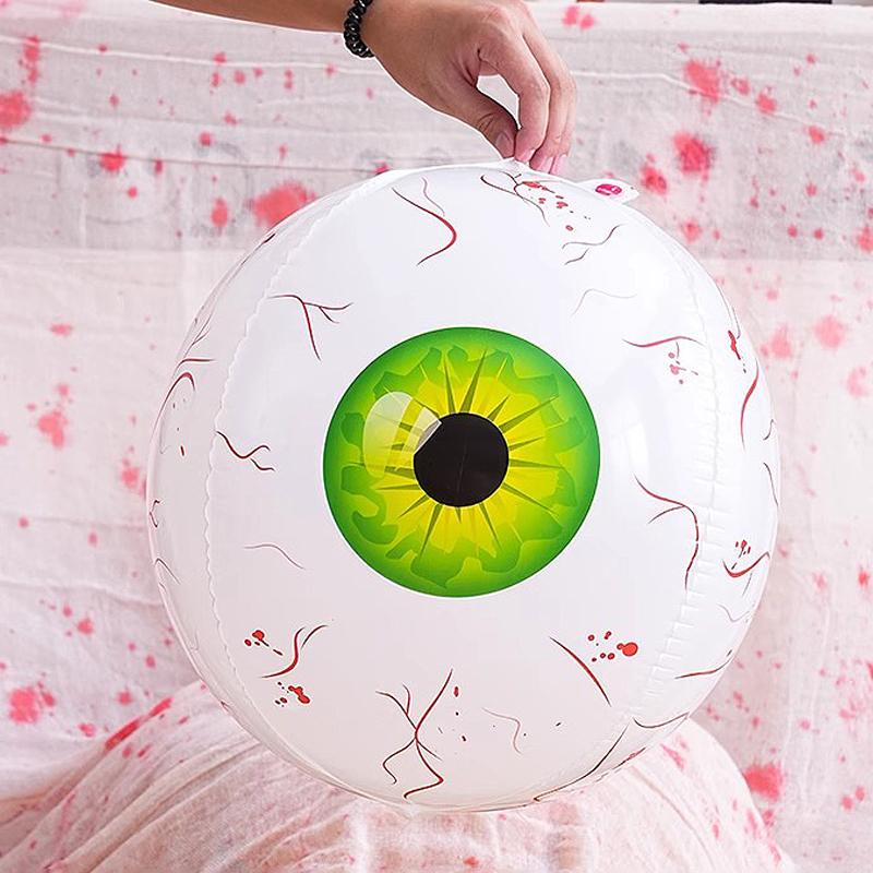 

10/1pcs Halloween Eyeball Balloons Large Bloodshot Horror Colorful Eyeball Aluminum Film Balloon for Halloween Party Scary Decor 1PC&55cm зелений