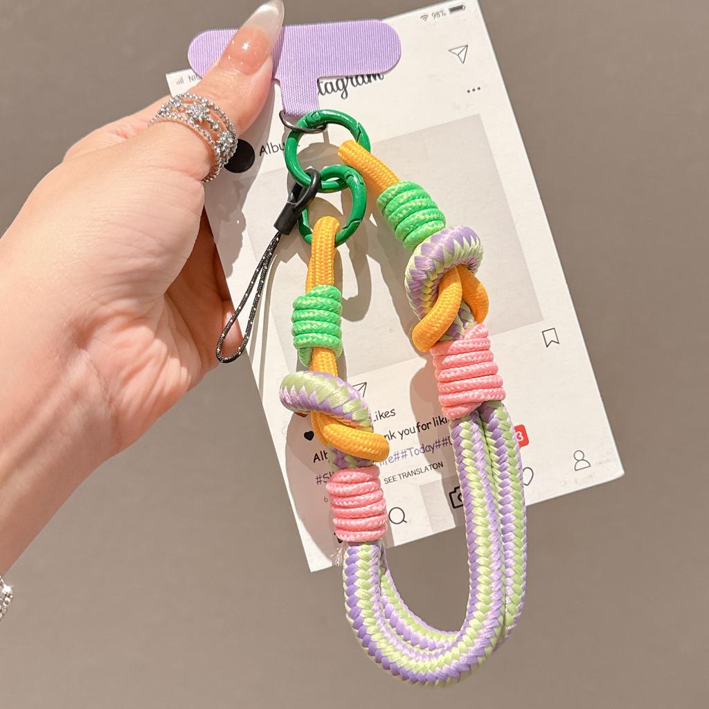 1Pc Fashion Cellphone Straps Hanging Cord Mobile Phone Lanyard Short Wrist Strap Charm Anti-lost Chain for Women Keychain
