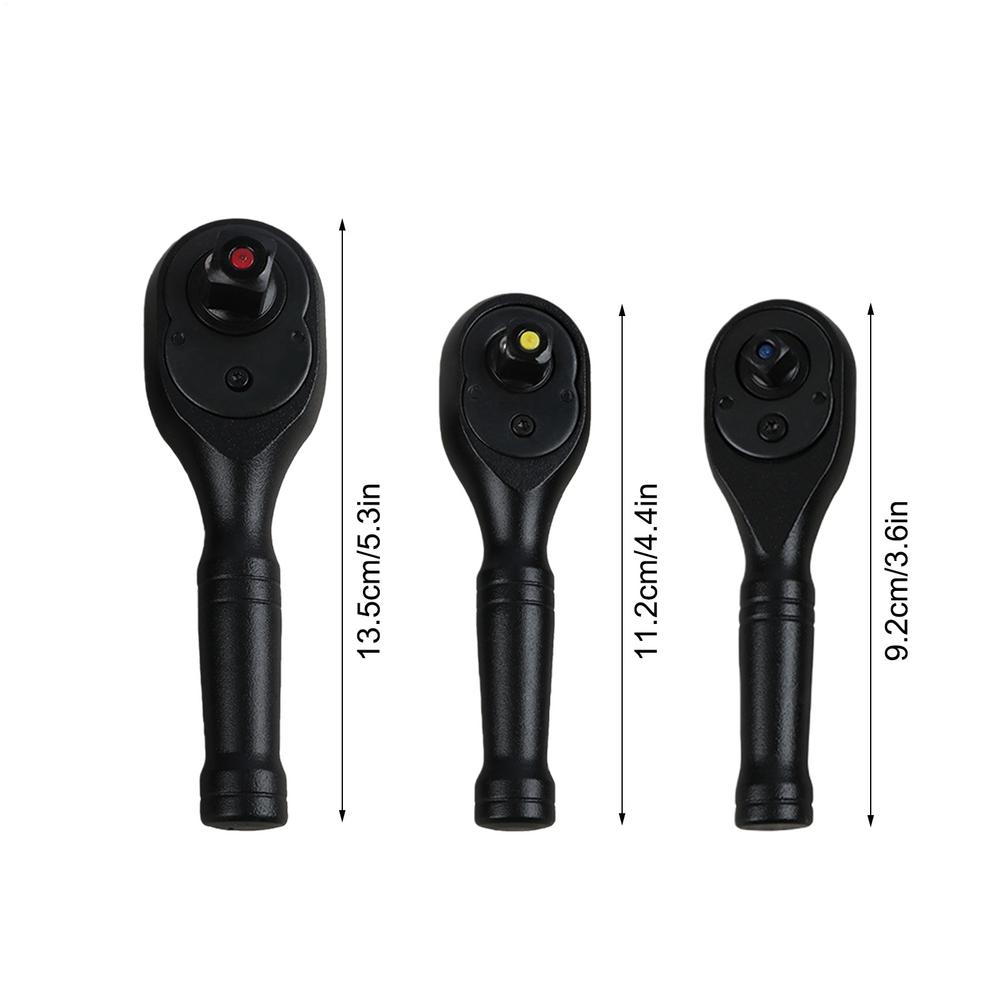 72-Tooth Ratchet Wrench with Short Handle Fast Efficient Auto Repair Tool for Household Plumbing Mechanical Component Assembly