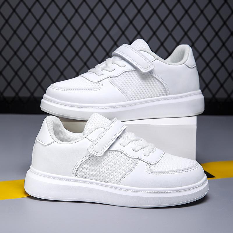 2025 Autumn Kids' Breathable White Mesh Sports Shoes for Boys & Girls