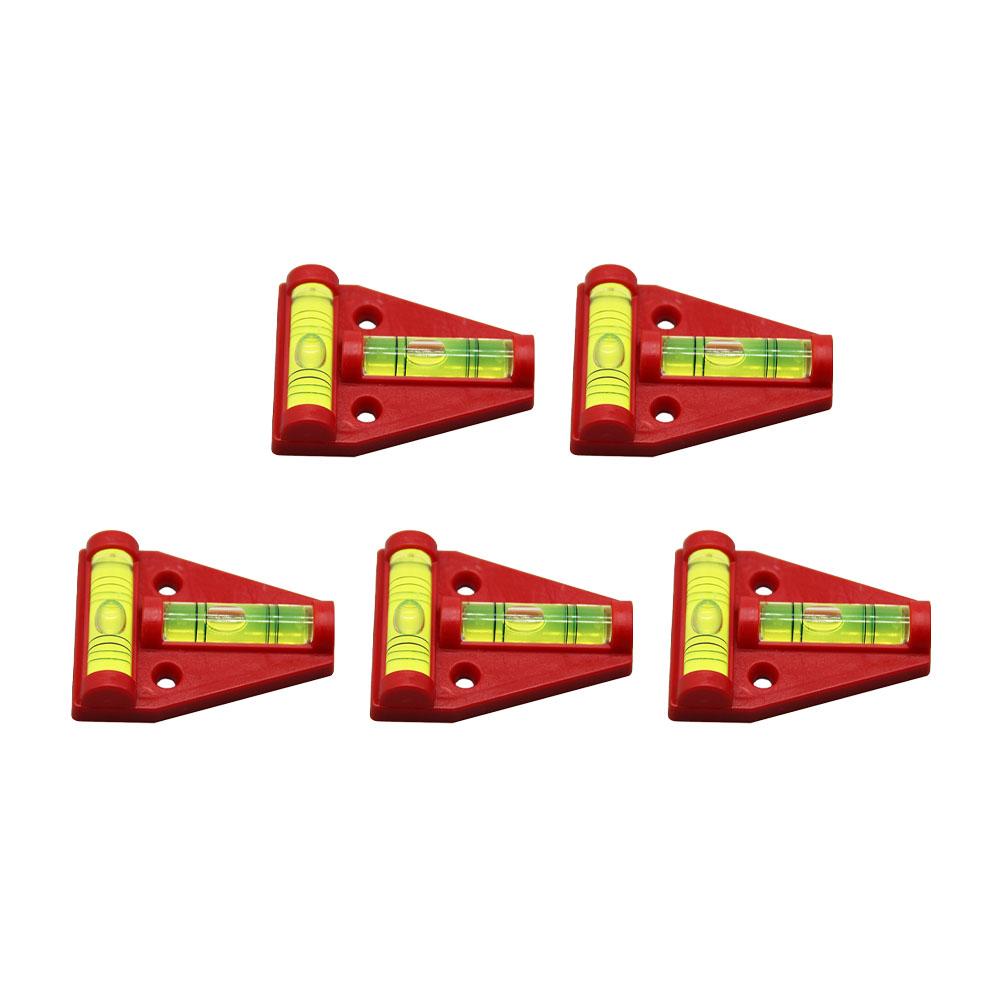 5 STÜCK Horizontale Kunststoff Mini T-Typ Wasserwaage T-Typ Libelle Dreieckswasserwaage Messkit Dosenlibelle Blasen Neigungsmesser