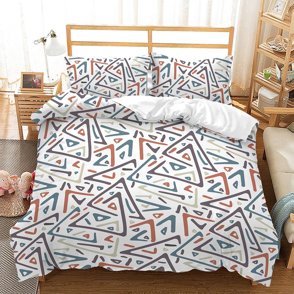 Quilt Cover Math Geometry Equation 3D Three-Piece Digital Kit