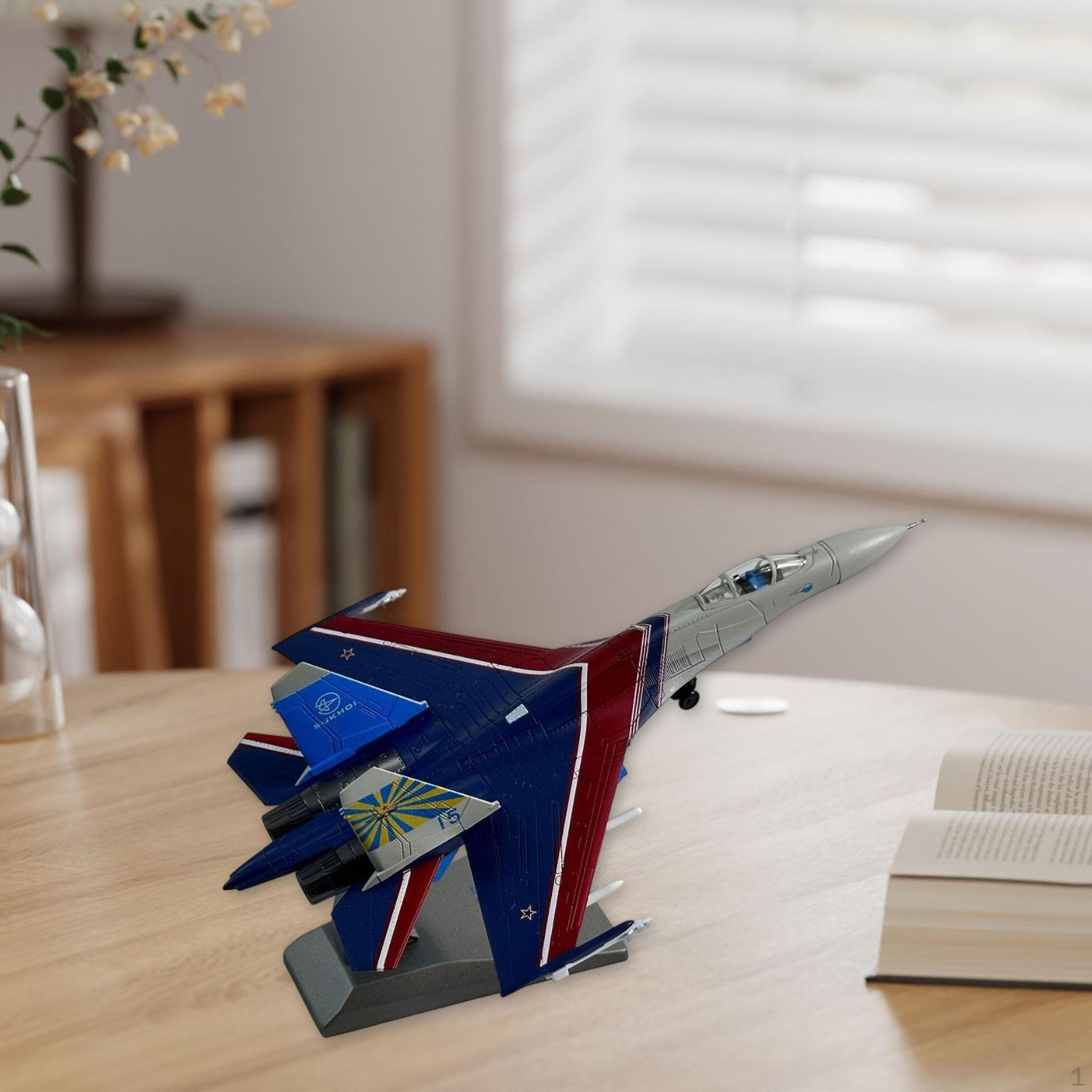 

1:100 SU-27 Performance Aircraft Model Display Stand Collection Gift Decoration Plane for