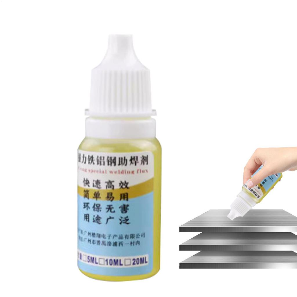 Free Cleaning Aluminum Flux 10ml/0.33oz Copper Soldering Flux Stainless Steel Flux Soldering 18650 Battery Soldering Fluid