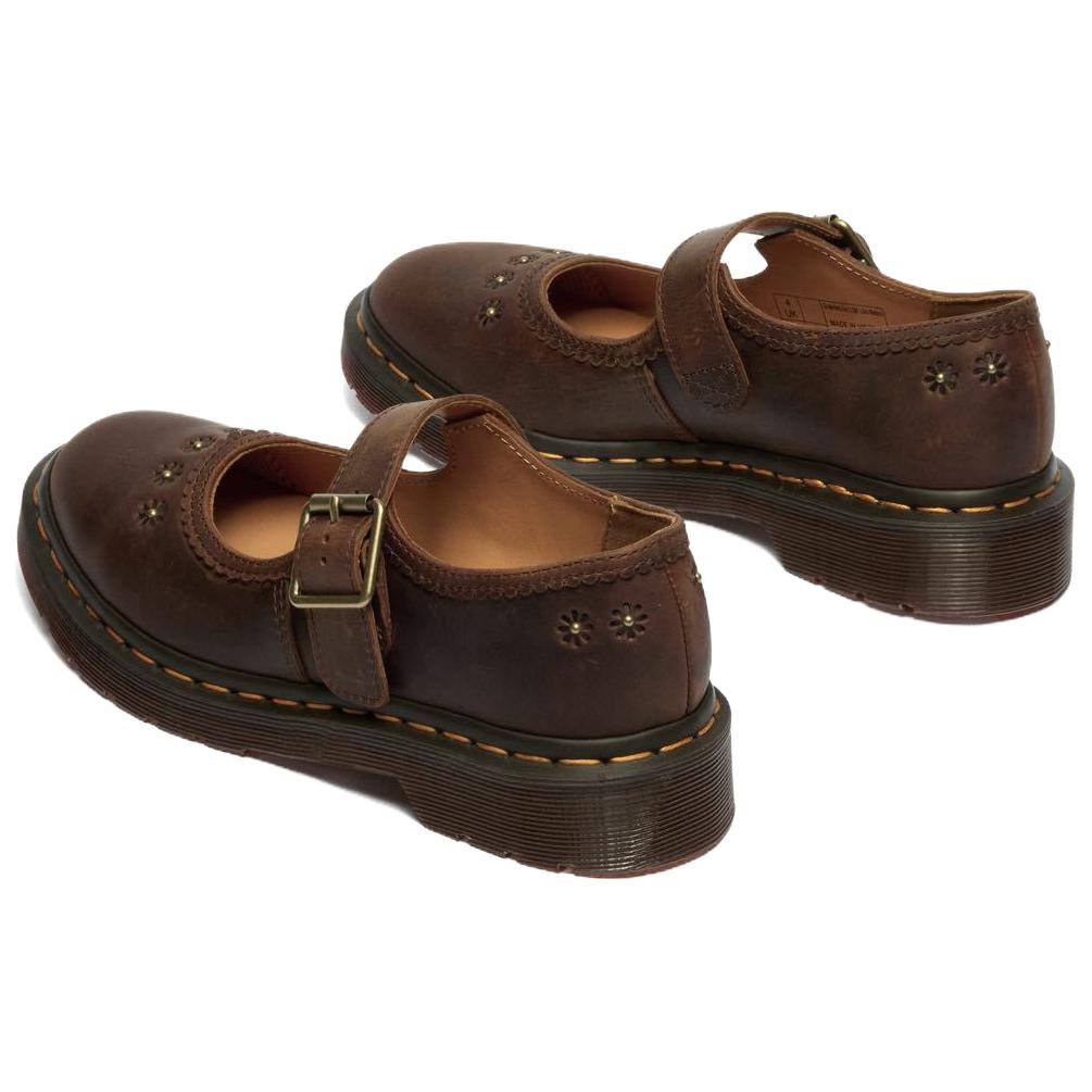 Dr. Martens Originals Comfortable Simple Chunky Heel Mary Jane Shoes Women shoes Brown 42391200