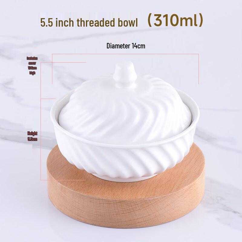 Ruhan Ceramic Double Boiler Steaming Bowl