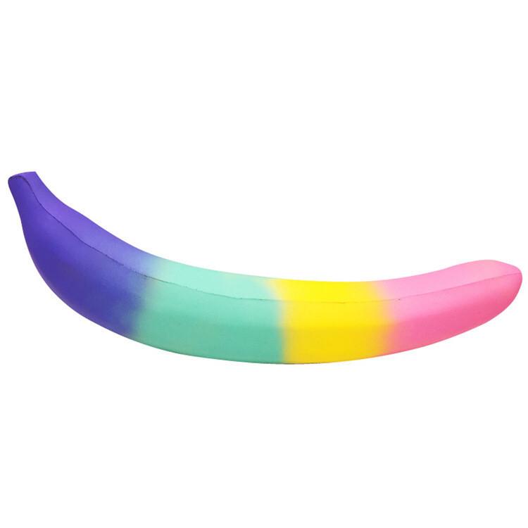 Pu Foam Banana Stress Relief Toy With Realistic Fruit Design For Kids And Adults