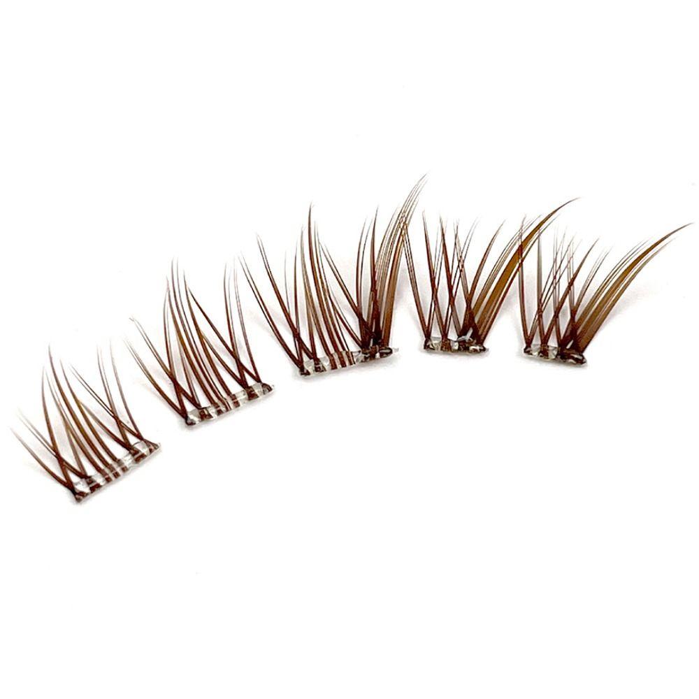 Single Cluster False Eyelashes Brown Segmented Eyelashes Fox Lashes  DIY Eyelash Extension