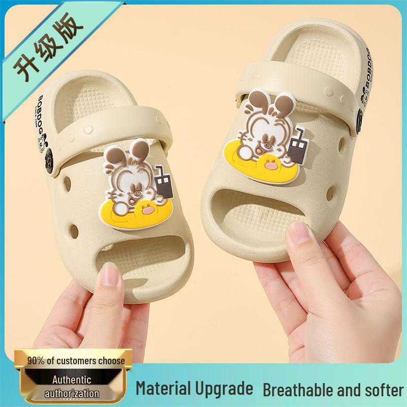 Bobodou Kinder rutschfeste Sommer Crocs für Jungen & Mädchen: Geschlossene Strand Sandalen für drinnen/draußen