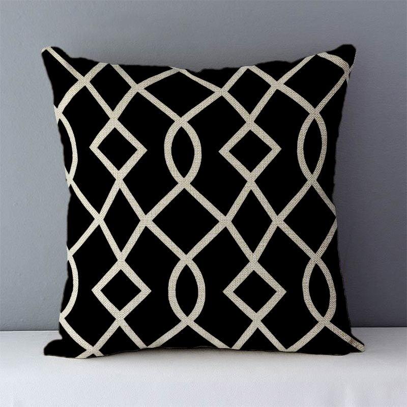 Quality Cozy Popular Geometric Couch Cushion Cover Home Decorative Pillows 45X45Cm For Bed Seat Back Cushions Bedding Pillowcase