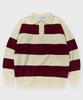 GLW Oversized Rugby Striped Knit Wine
