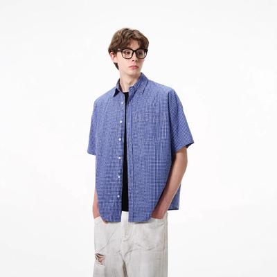 New Spring and Autumn Retro Vertical Striped Short-sleeved Shirt Men's Loose Versatile Couple Casual Shirt Jacket