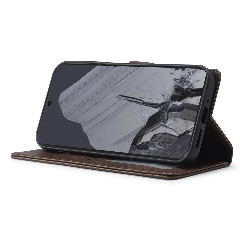 LC.IMEEKE For Google Pixel 9 Pro XL Case Calf Texture PU Leather Flip Phone Cover