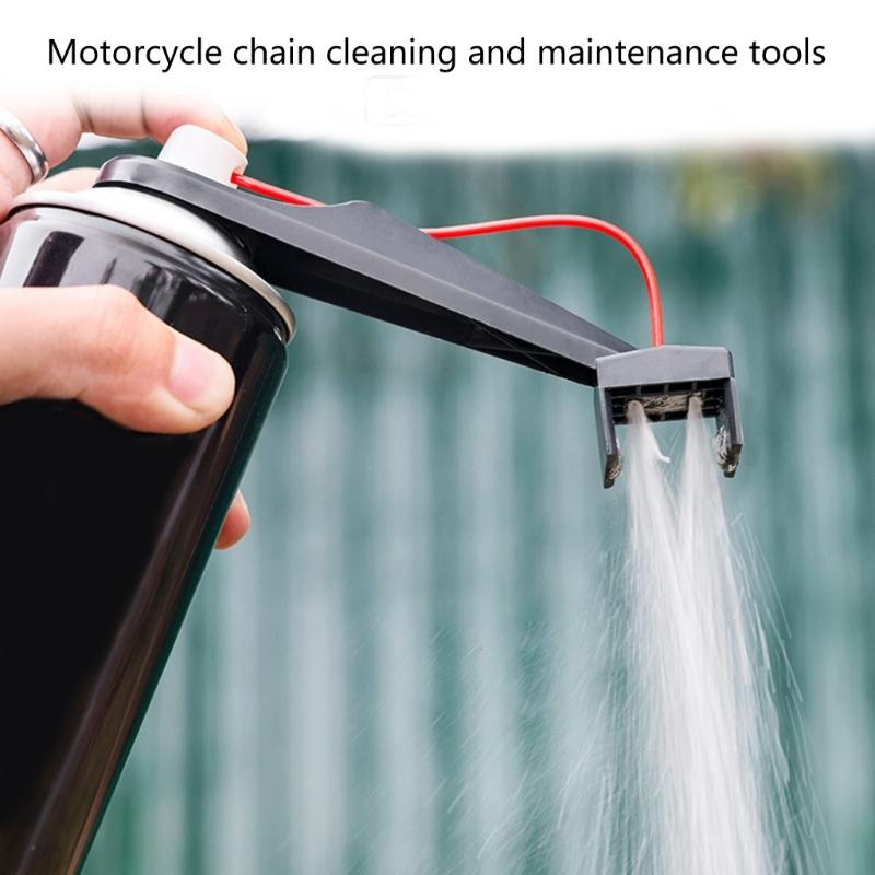 2 Sets Motorcycle Chain Lube Applicator Chain Cleaner Attachment Chain Oiler Applicator Motorbike Maintenance Clean Tool
