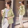 Plus Size Casual Hooded Short Coat Women's Spring Style Small Size Match All Early Autumn Windbreaker Jacket Korean Style