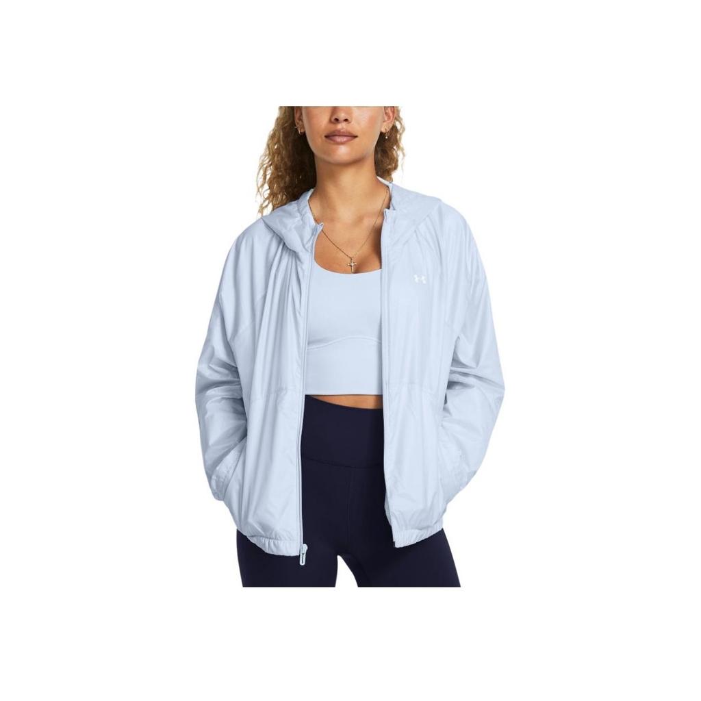 Under Armour Rival Sport Fashion Comfortable Versatile Breathable Windbreaker Women outerwear Halo-Blue 1382698-464