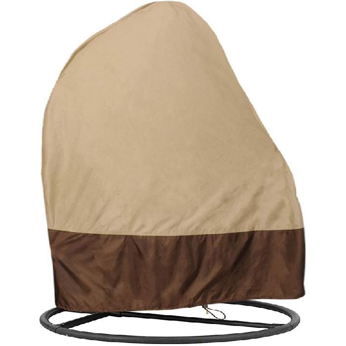 Patio Hanging Chair Cover, Egg Swing Chair Cover Waterproof Heavy Duty Outdoor Furniture Protector Cover, 74.8'' L X 45.3''W