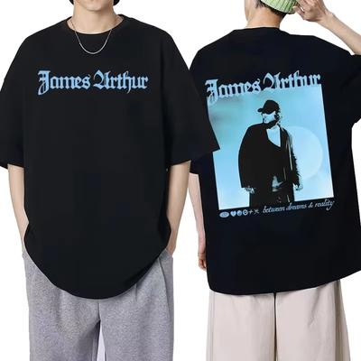 James Arthur Pisces World Tour 2026 Graphics Cotton Mens Shirt Oneck Summer Y2K Short Sleeve Womens Hiphop Tshirt Fan Gift