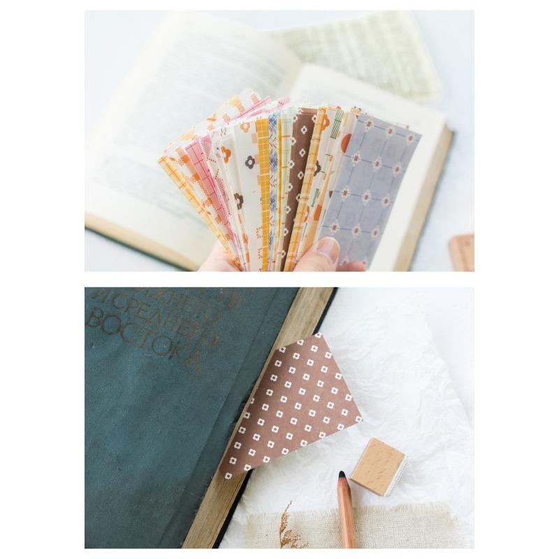 Small Fresh Plaid Pattern Decorative Material Paper For Journal Bookmark Label Decoration