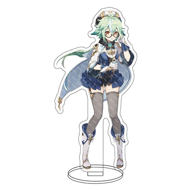Exquisite Genshin Impact Barbatos Keqing Barbara Acrylic Figure Stand For Display Decor