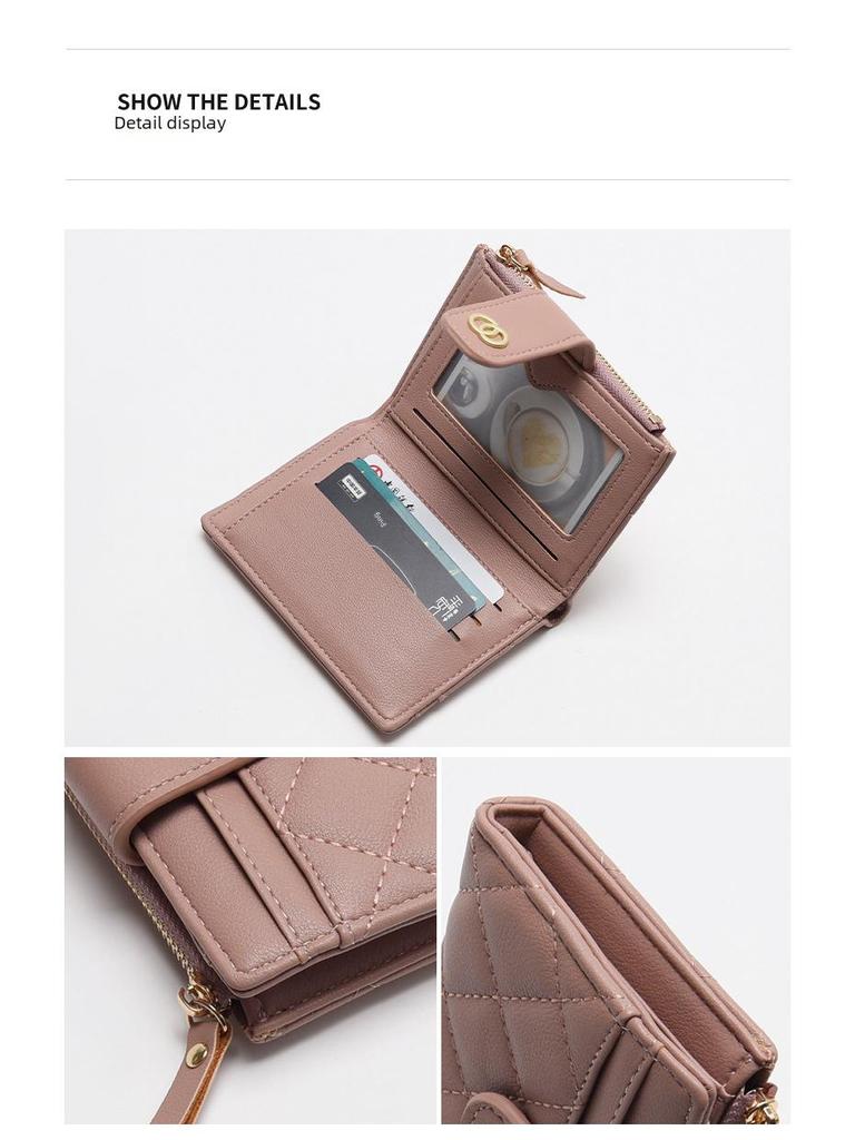 Korean Style Women's Wallet: Compact Card Holder & Coin Purse