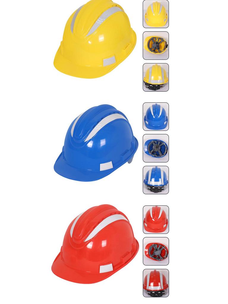 ABS Safety Helmet - National Standard Thickened, Breathable, Anti-Smash Protection for Construction Sites.
