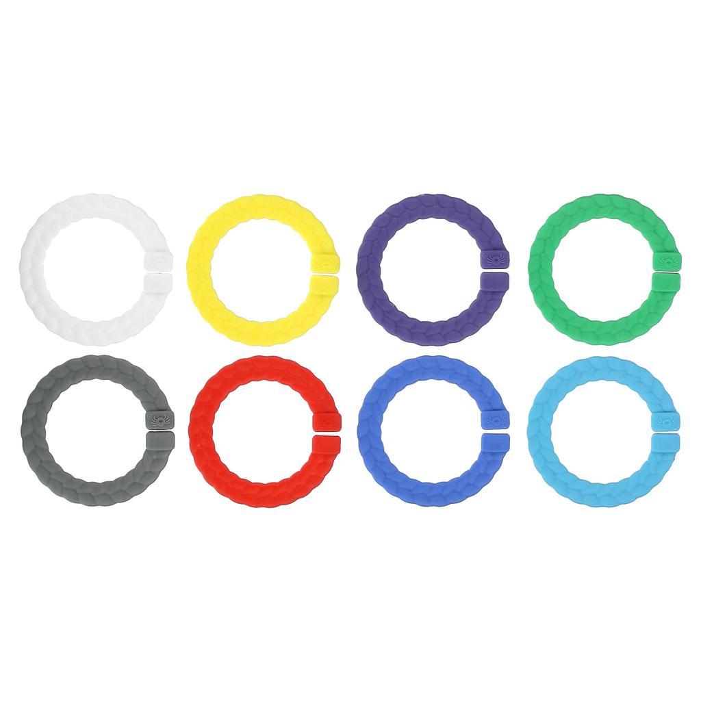 Bogaty pierścień, Jasny, 0+ miesięcy, Różne kolory, 8 pierścieni