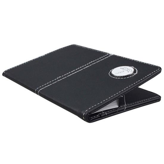Golf Scorecard Holder Faux Leather Golf Yardage Book Cover Scorecard Book Protector with Ball Marker Hook Golf Accessories