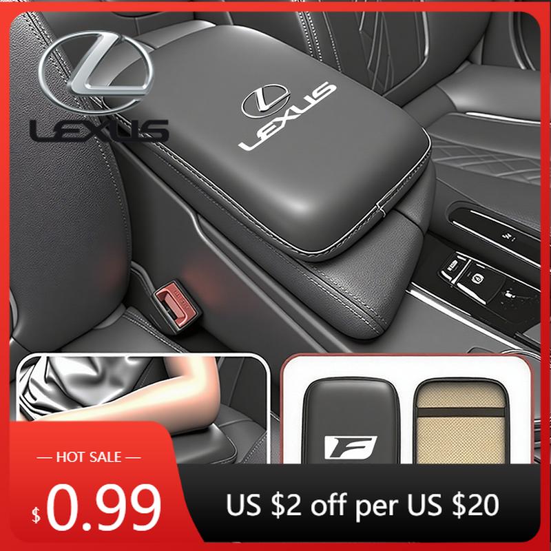 Interior Stickers Lexus Car Armrest Cover Cushion Armrest Box Protective Pad For Lexus F SPORT ES RX NX LS UX LM LX GX LC RZ IS AY6
