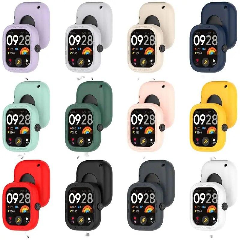 Silicone Case Cover For Redmi Watch 4 Smart Watch Case Soft TPU Protective Bumper Protector Shell For Xiaomi Redmi Watch4